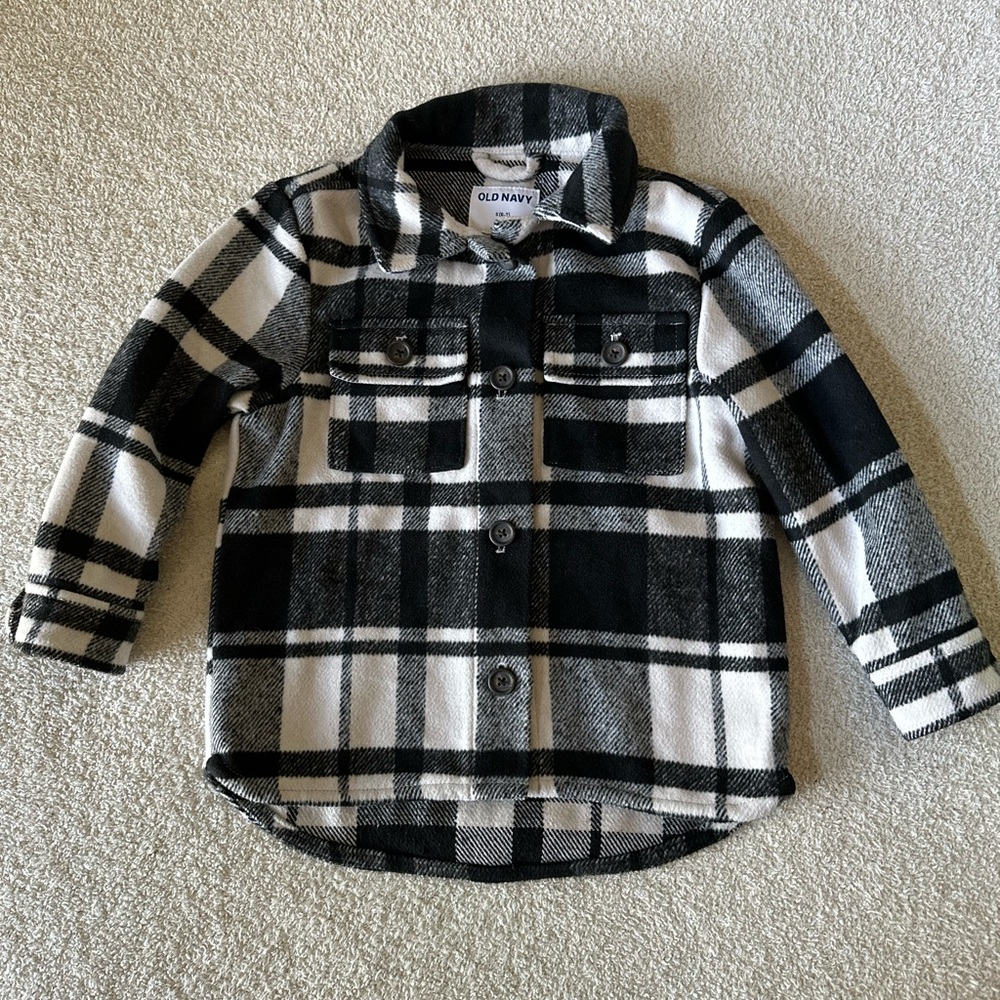 Girls Old Navy Jacket & Coat - Black & White